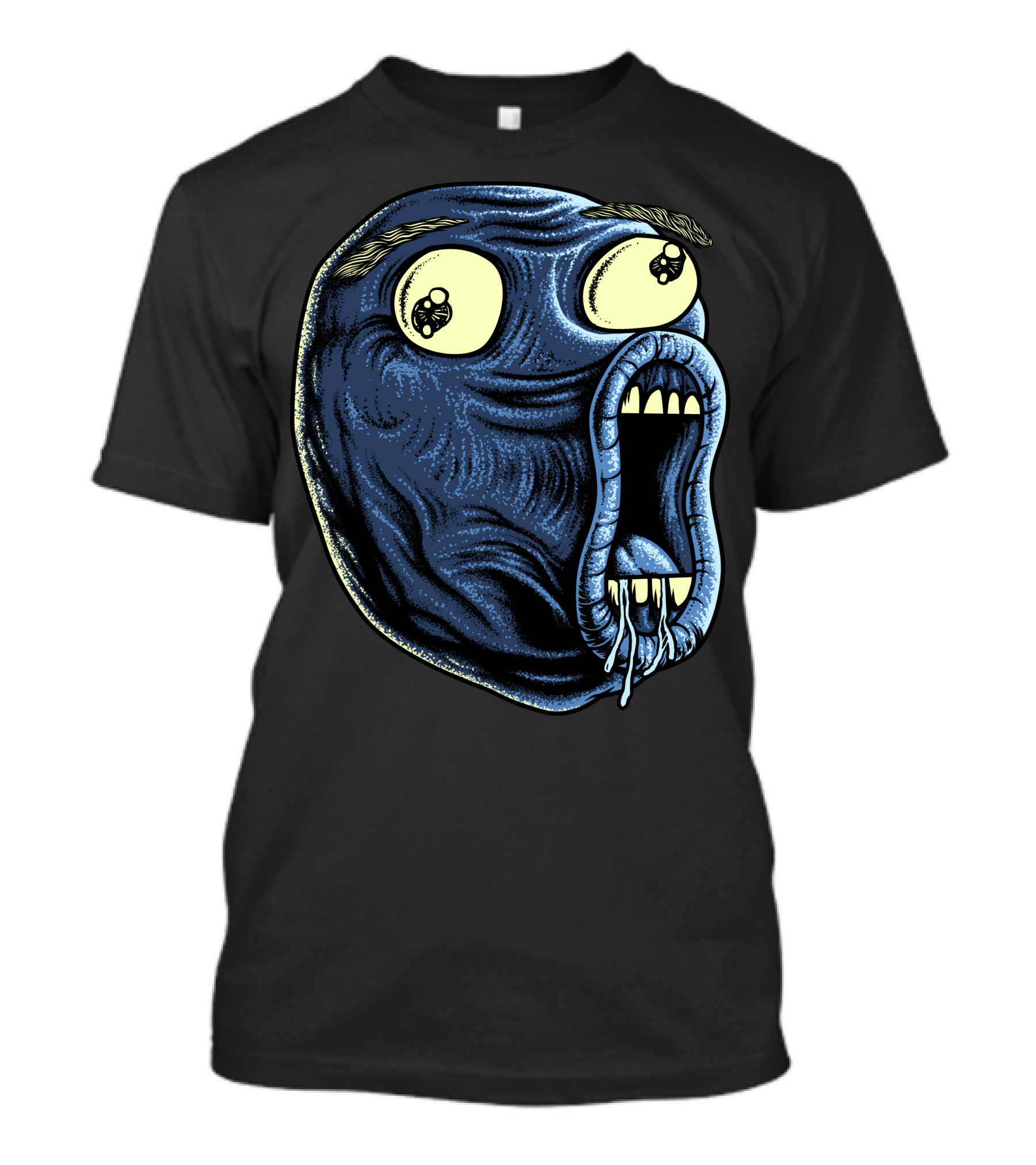 LOL Meme Face Distorted Expression T-Shirt