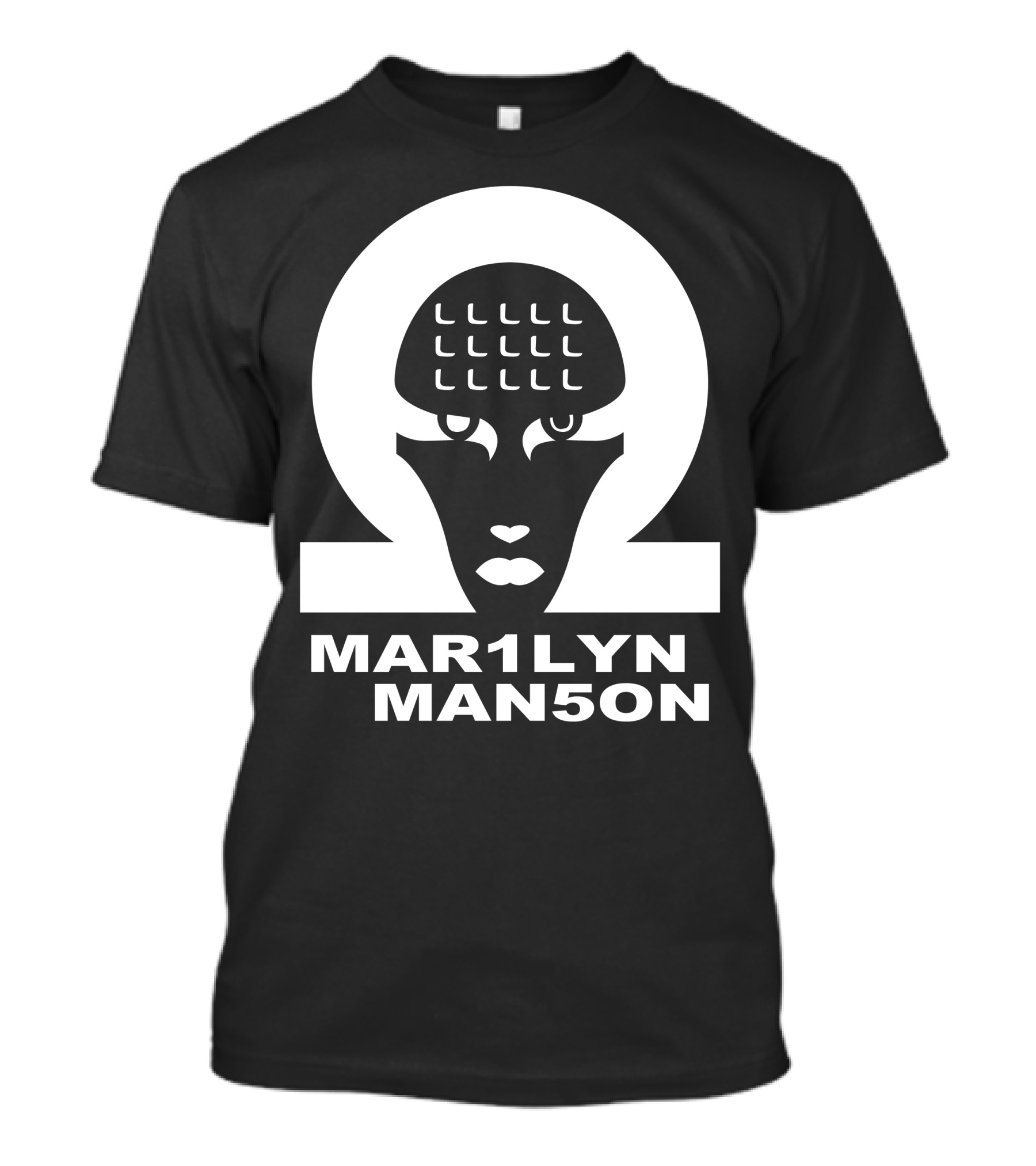 MAR1LYN MAN5ON Omega Symbol Face T-Shirt