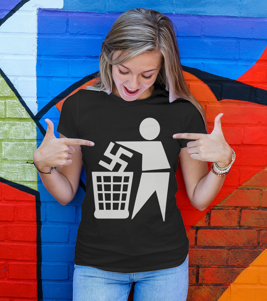 Nazi Symbol In Trash Bin T-Shirt