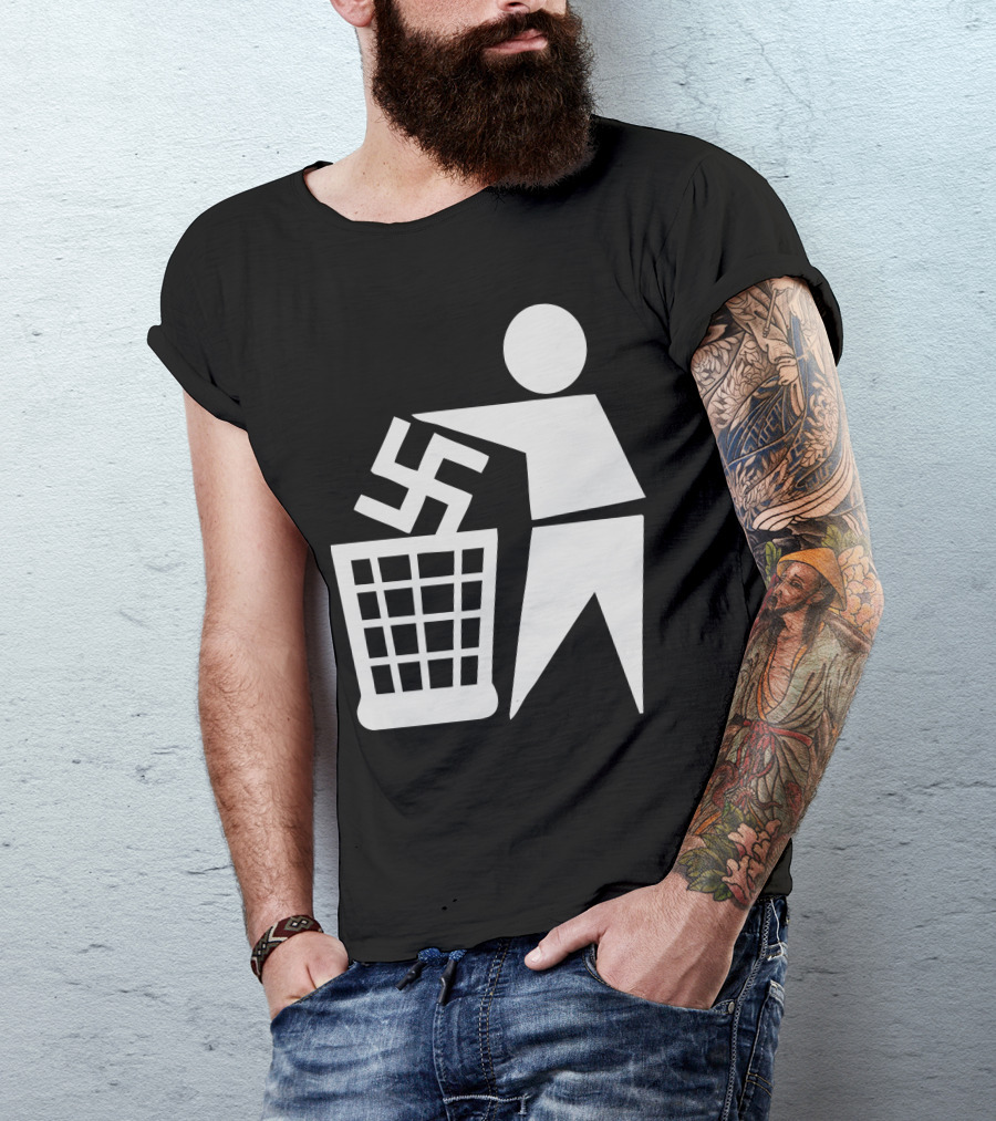 Nazi Symbol In Trash Bin T-Shirt