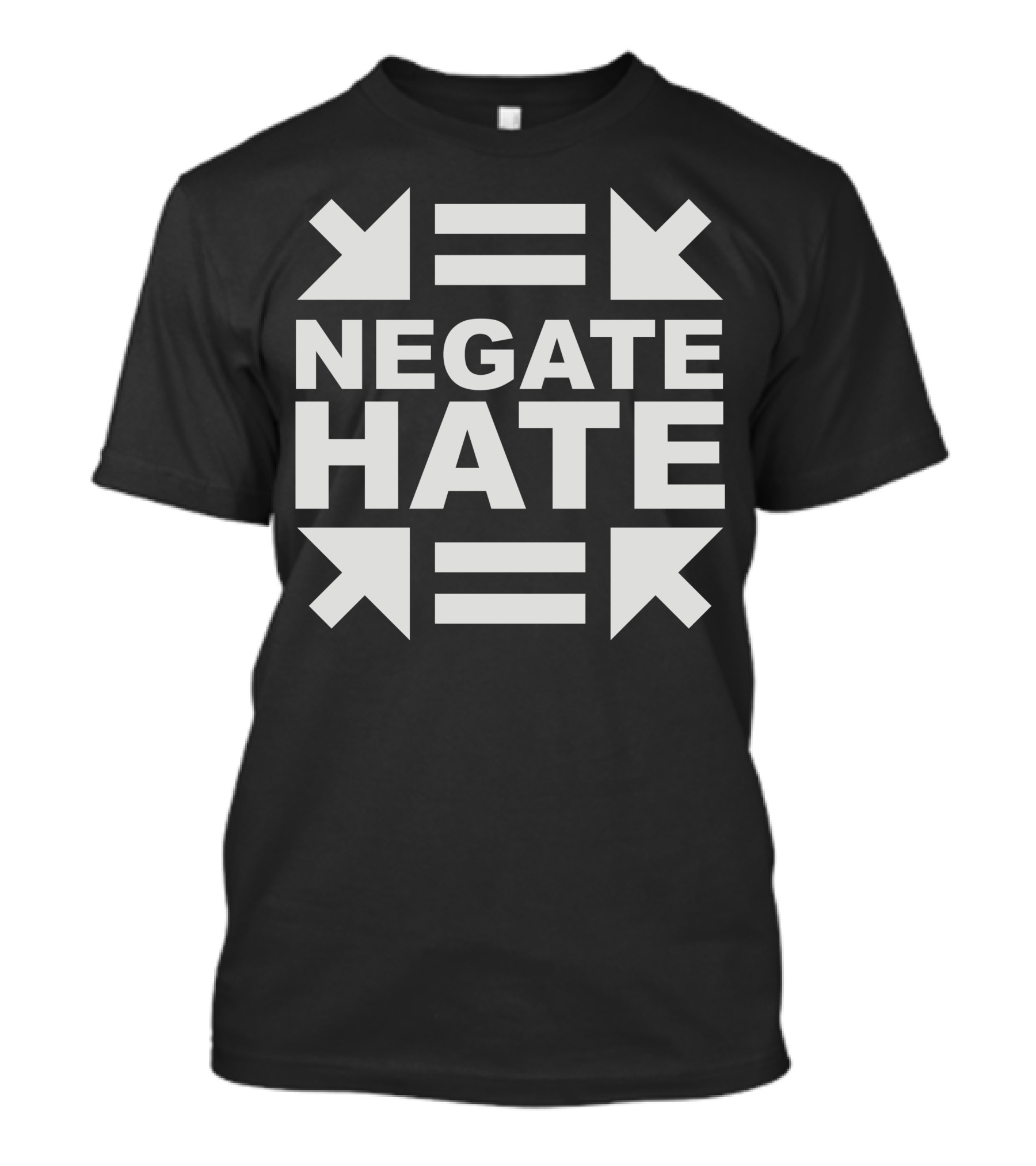 Negate Hate Arrows And Stripes Positive Message T-Shirt