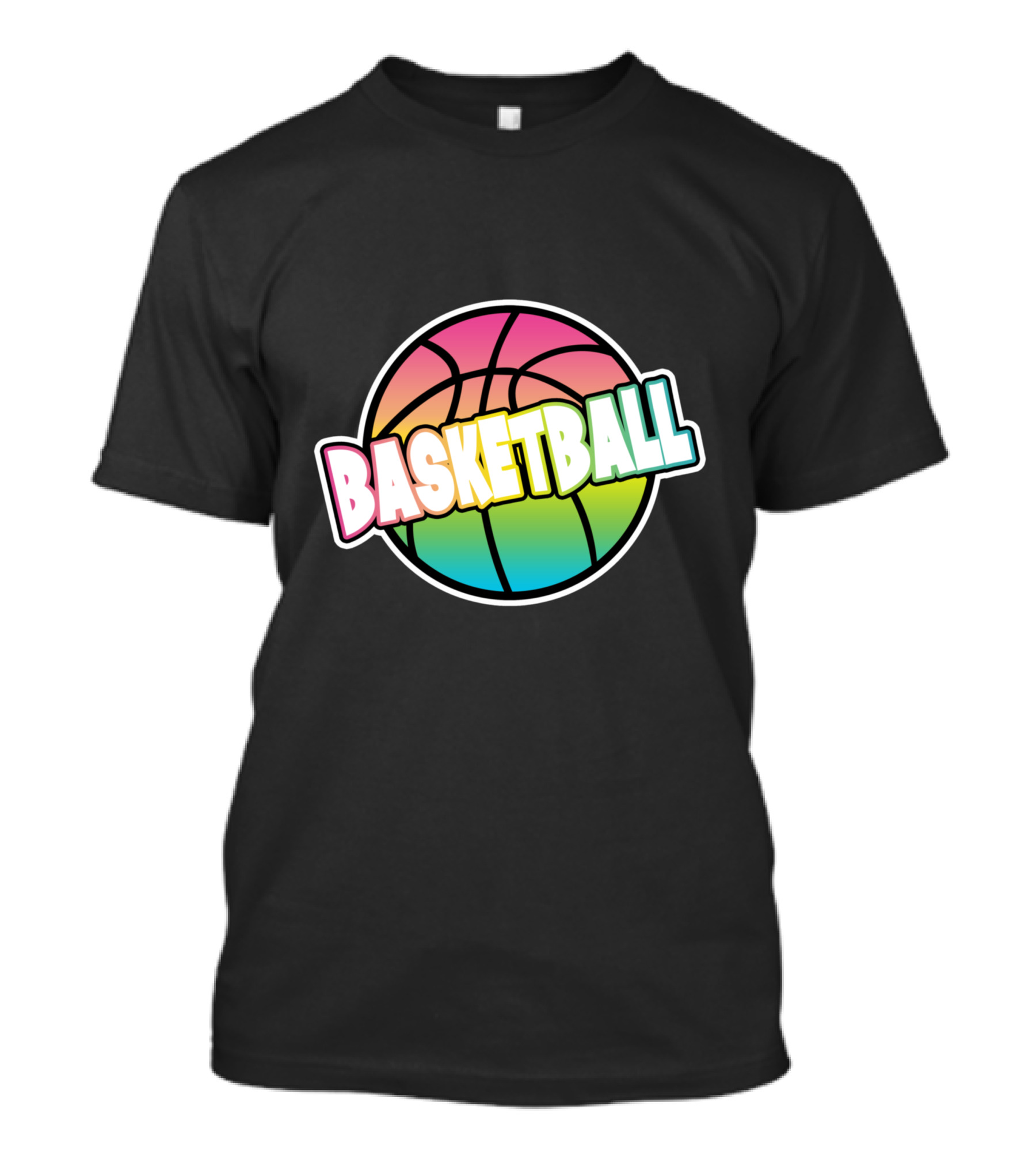 Basketball Neon Gradient Sphere T-Shirt