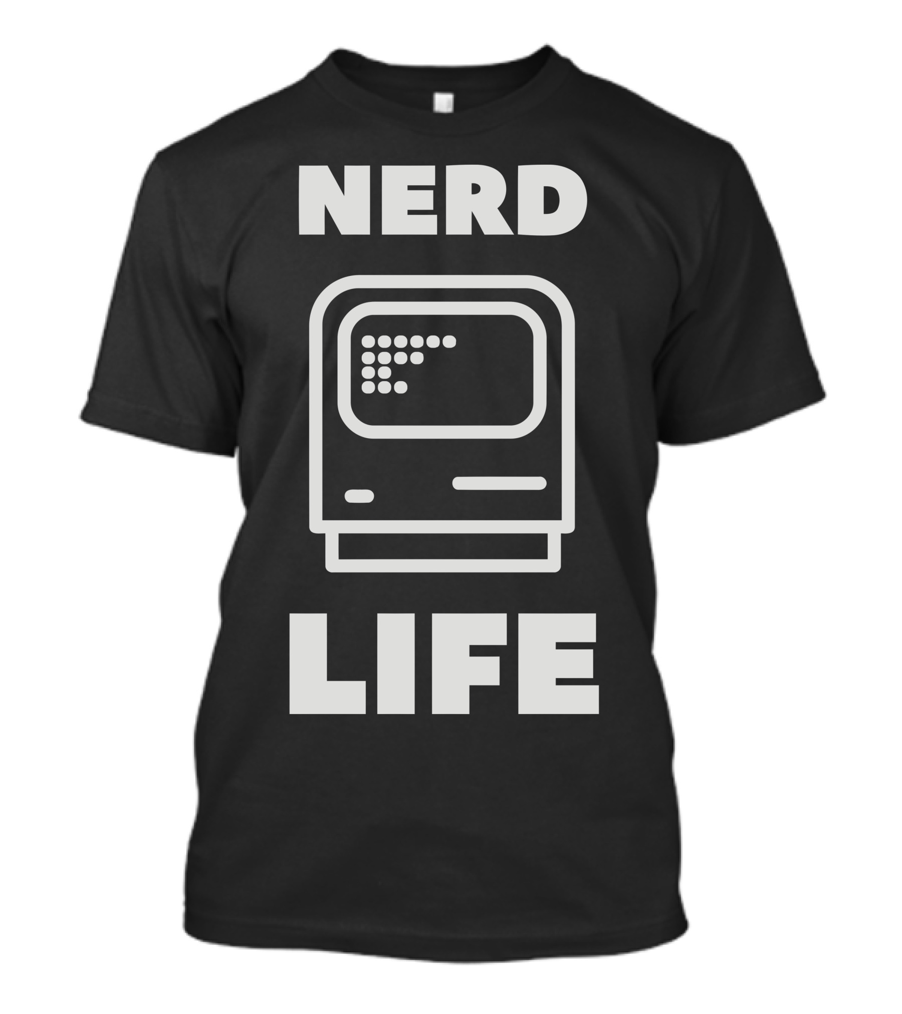 Nerd Life Vintage Computer Icon T-Shirt