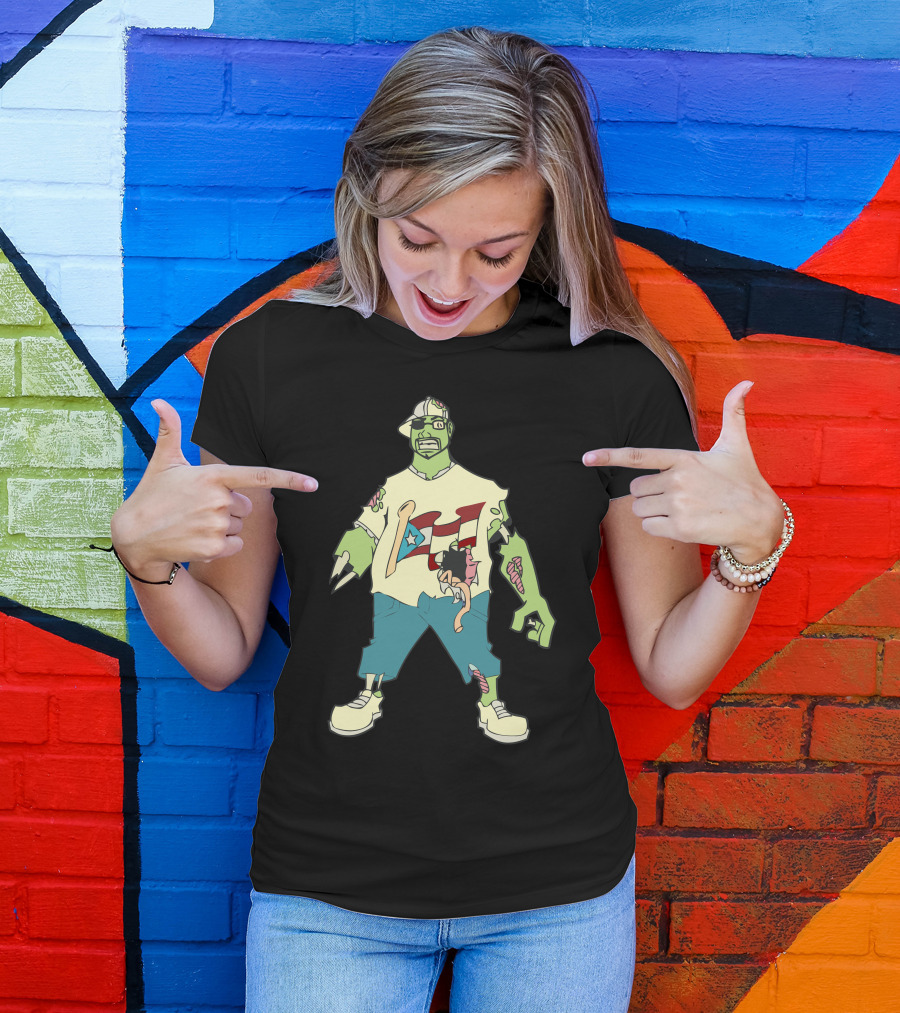 Nico Nice The Zombie Puerto Rico Flag T-Shirt