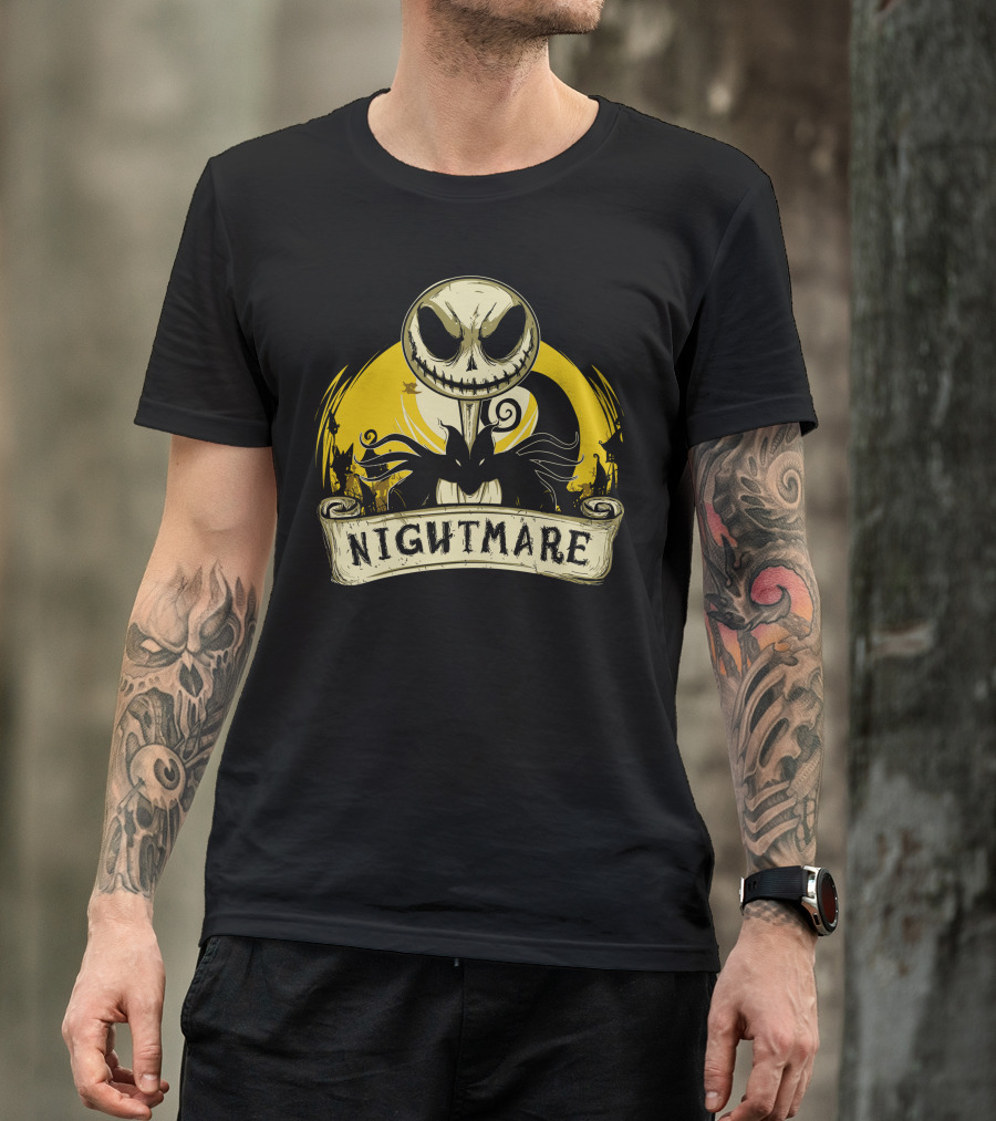 Nightmare Before Christmas Jack Skellington Moonlit Scroll T-Shirt