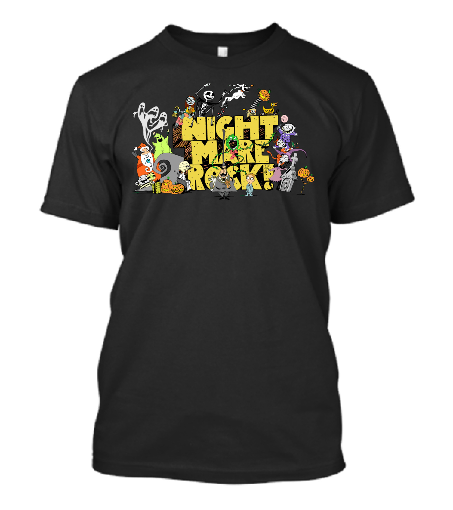 Nightmare Rock Halloween Characters Collection T-Shirt
