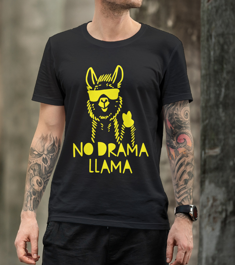 No Drama Llama Peaceful Sunglasses T-Shirt
