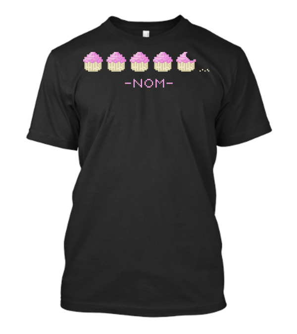 Nom Pixel Cupcakes Bite Progression T-Shirt