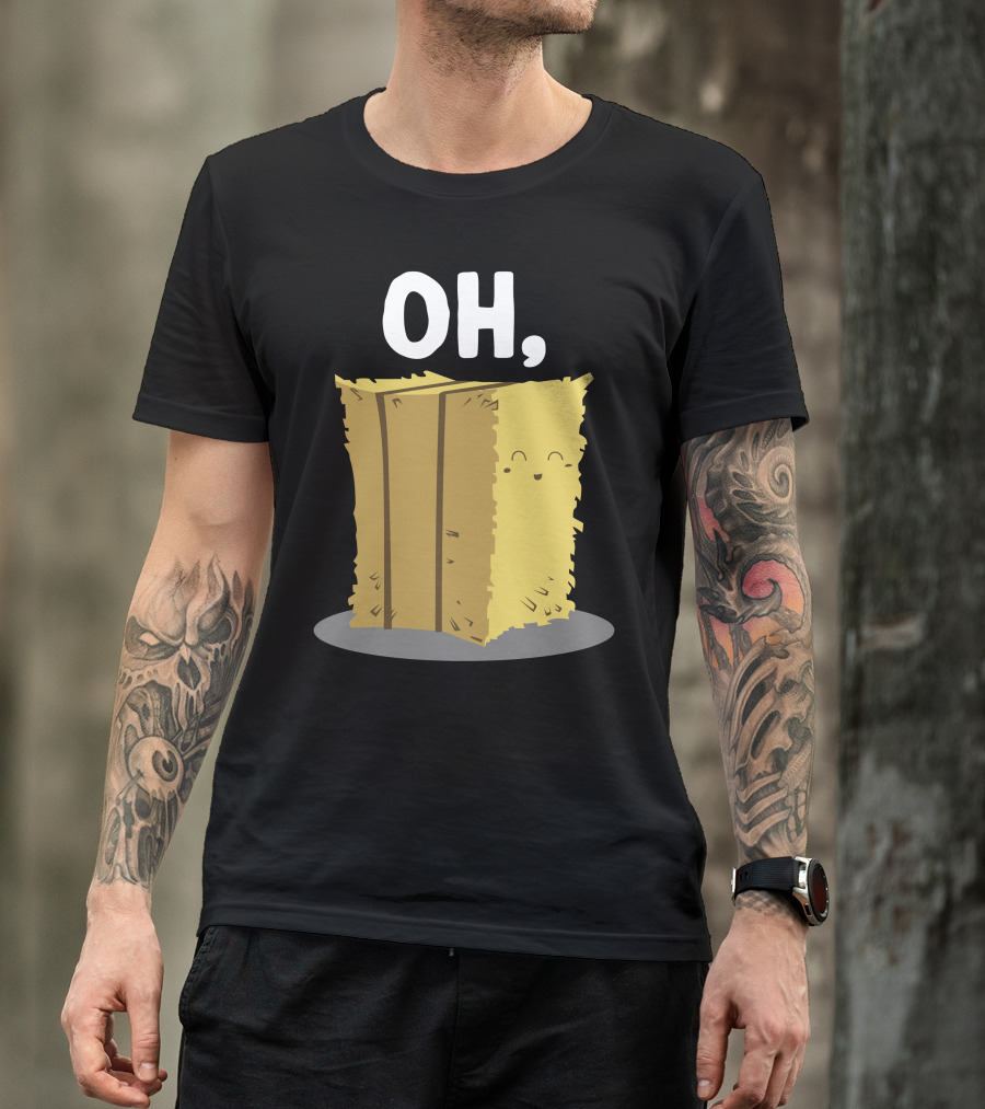 Oh Hay Oh Hey Girl Boy Funny Pun Hay Bale T-Shirt