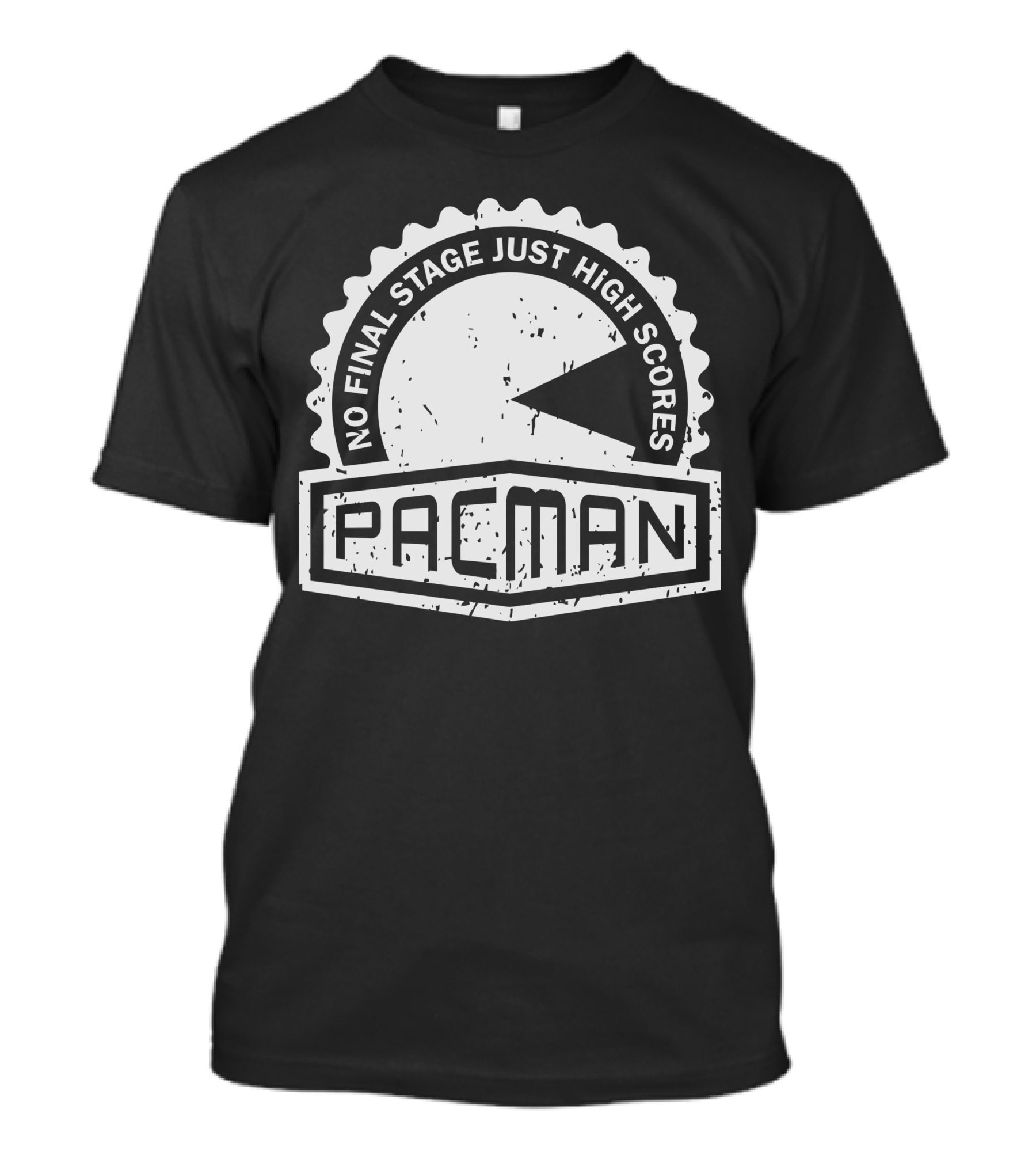 Pacman No Final Stage Just High Scores Crest T-Shirt