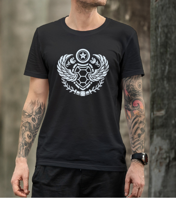 Emblem Paratroopa Shell With Wings And Star Badge T-Shirt