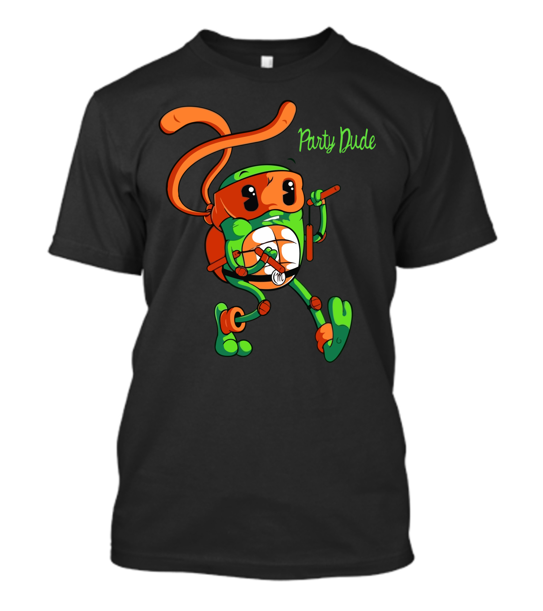Teenage Mutant Ninja Turtles Party Dude Balloon With Nunchucks T-Shirt