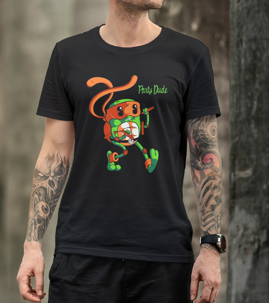 Teenage Mutant Ninja Turtles Party Dude Balloon With Nunchucks T-Shirt