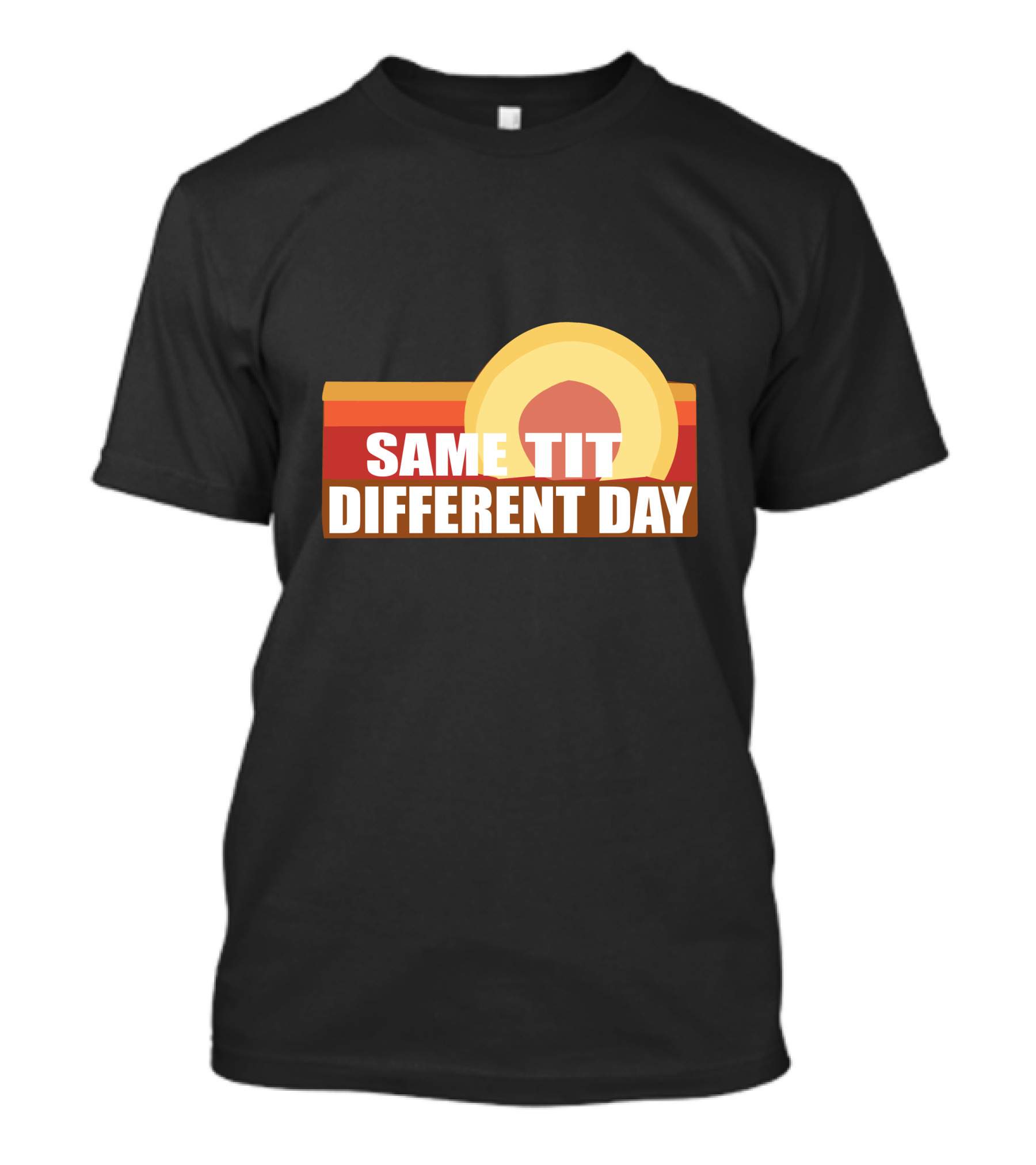 Same Tit Different Day Retro Sunset T-Shirt
