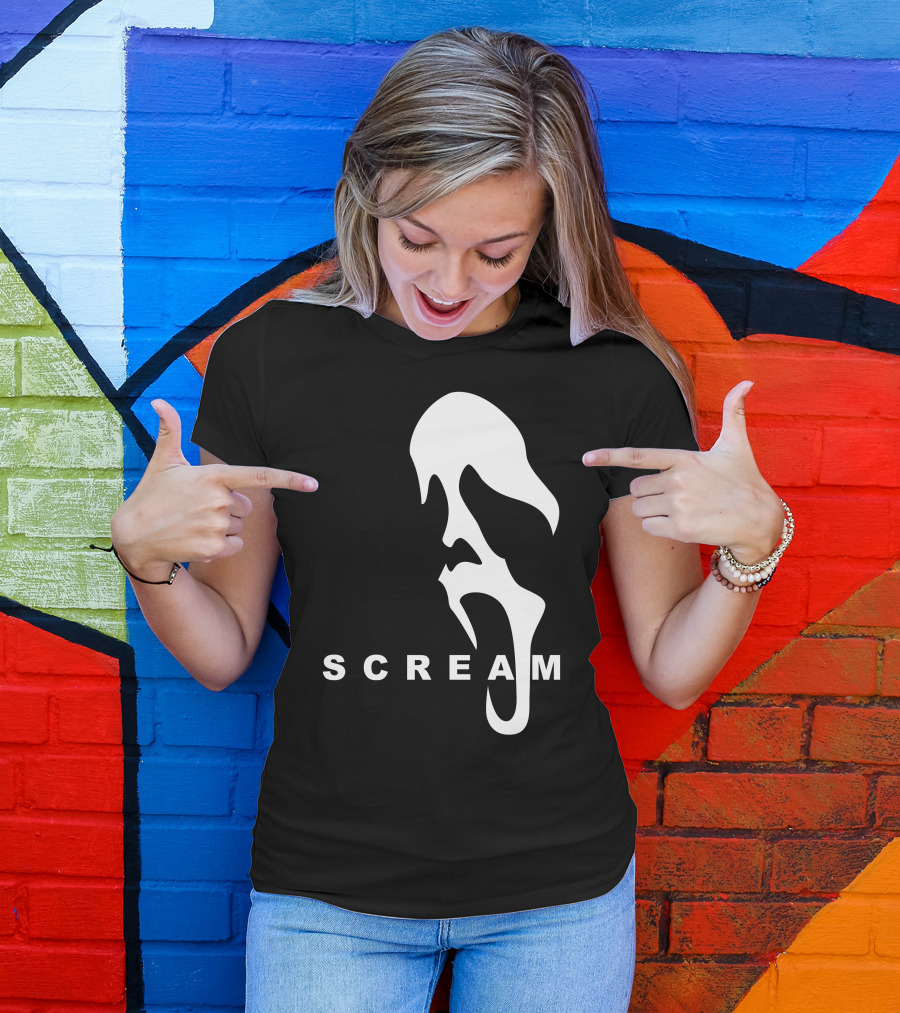Scream Ghostface Slasher Horror Mask T-Shirt