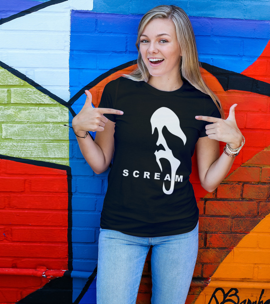 Scream Ghostface Slasher Horror Mask T-Shirt