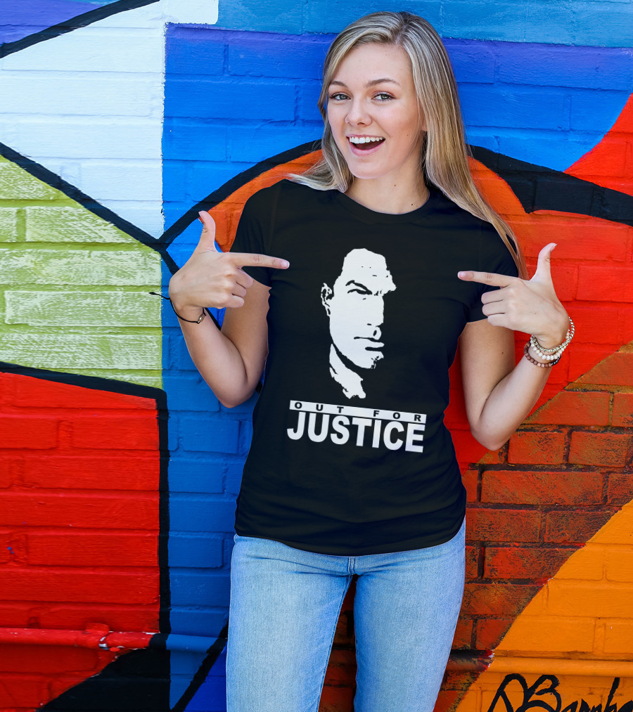 Steven Seagal Out For Justice Minimalist Monochrome T-Shirt