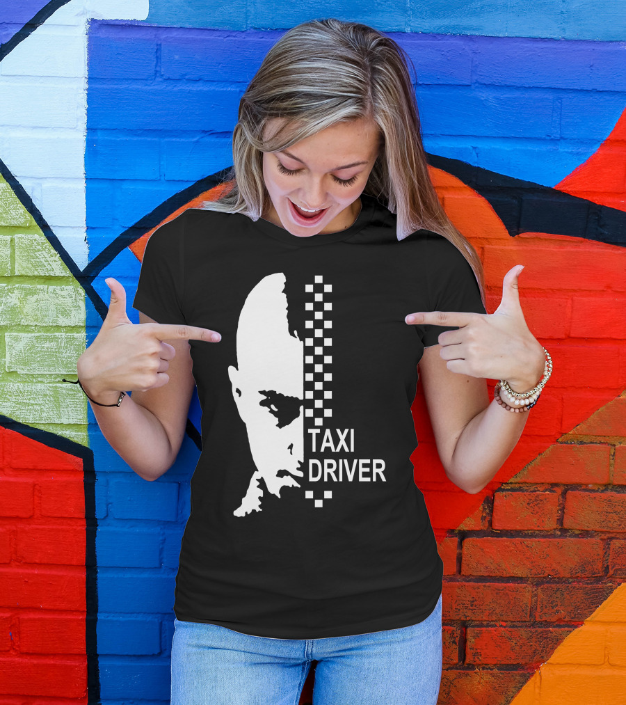 Taxi Driver Robert De Niro Checkerboard Face T-Shirt