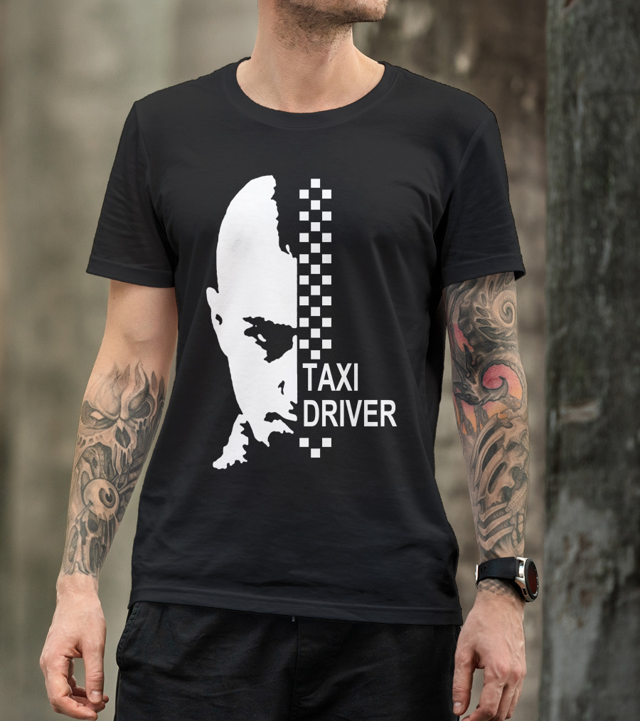 Taxi Driver Robert De Niro Checkerboard Face T-Shirt
