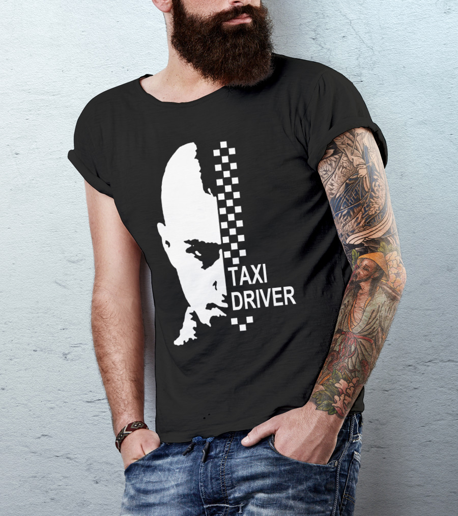 Taxi Driver Robert De Niro Checkerboard Face T-Shirt