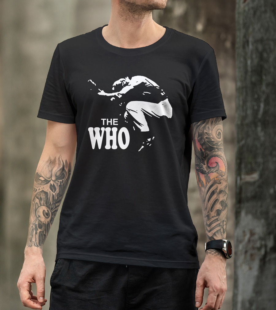 The Who Guitarist Stencil Jump T-Shirt