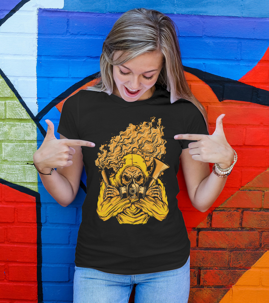 We Are Ultras Flaming Gas Mask Hoodie Pyro Fan T-Shirt