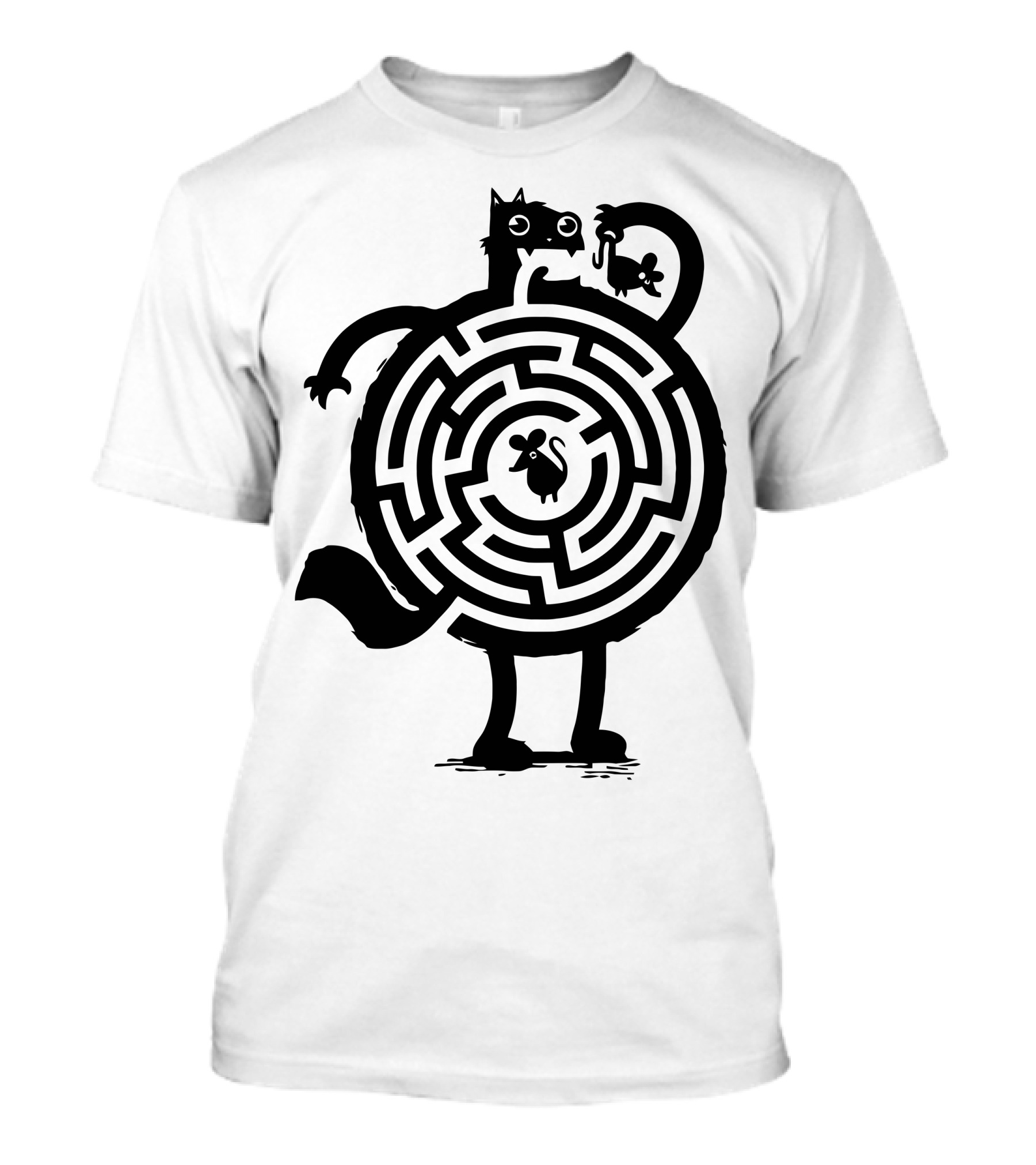 Amazin Cat And Mouse Labyrinth Puzzle T-Shirt