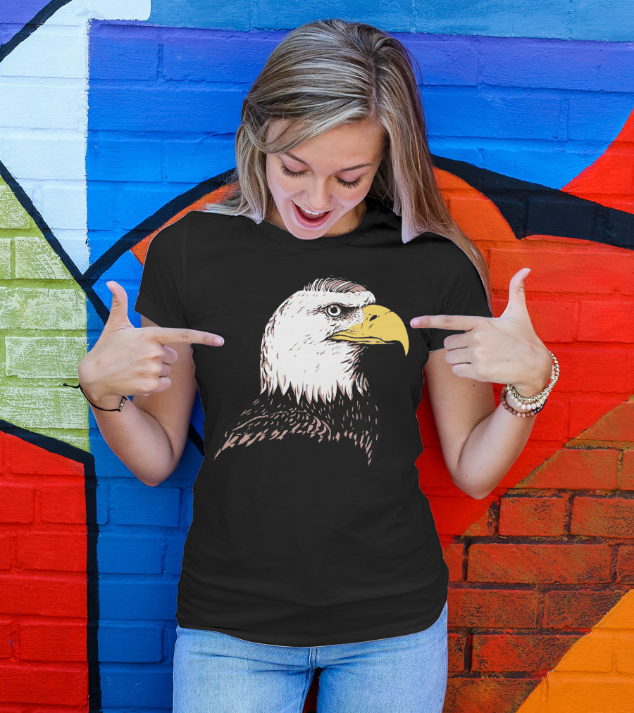 Bald Eagle Head Profile Detailed T-Shirt