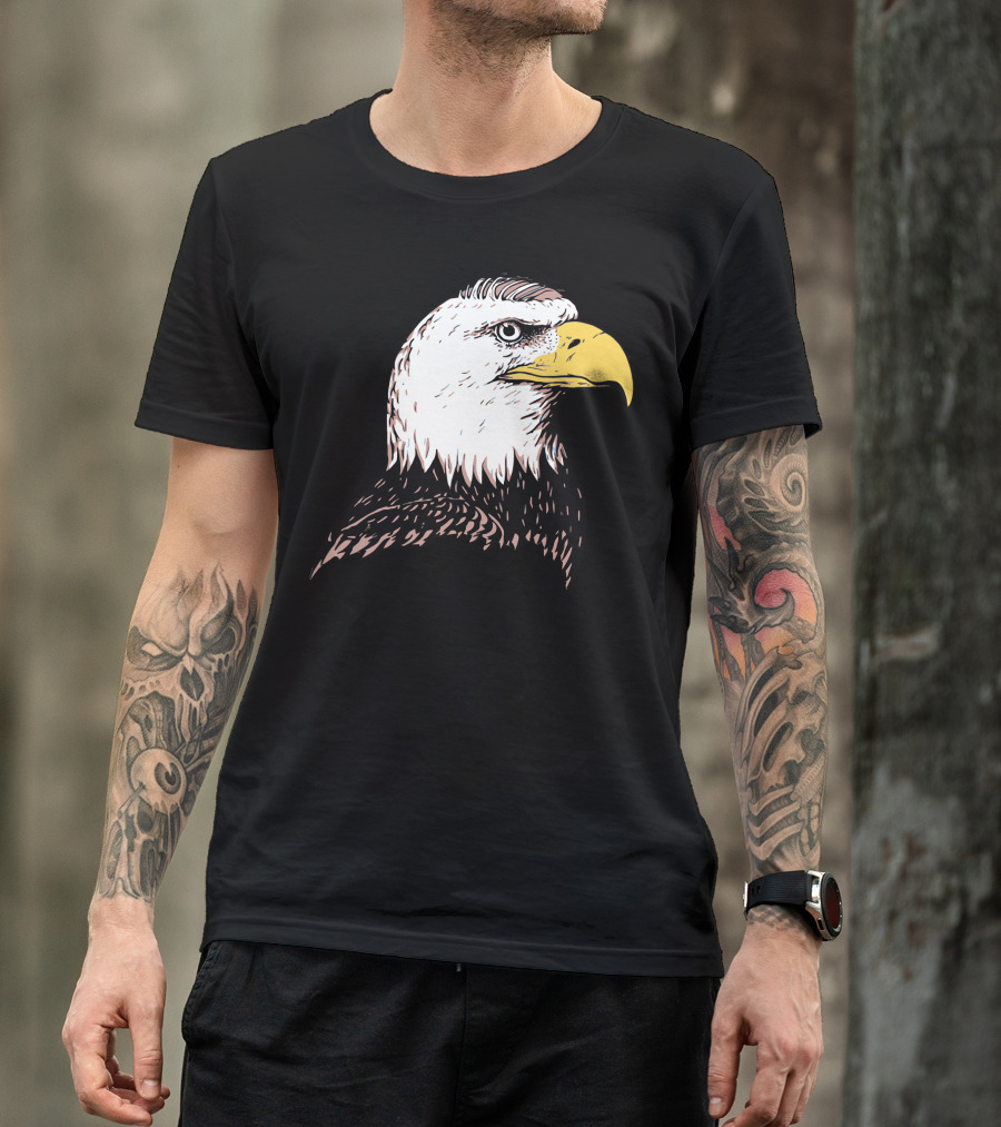 Bald Eagle Head Profile Detailed T-Shirt