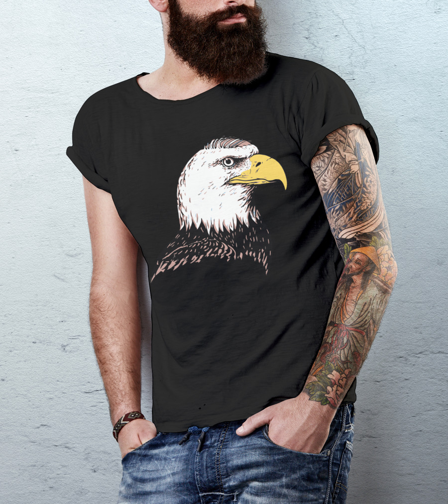 Bald Eagle Head Profile Detailed T-Shirt