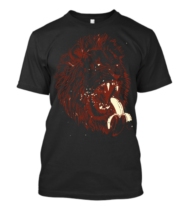 Banana Devouring Fierce Lion T-Shirt