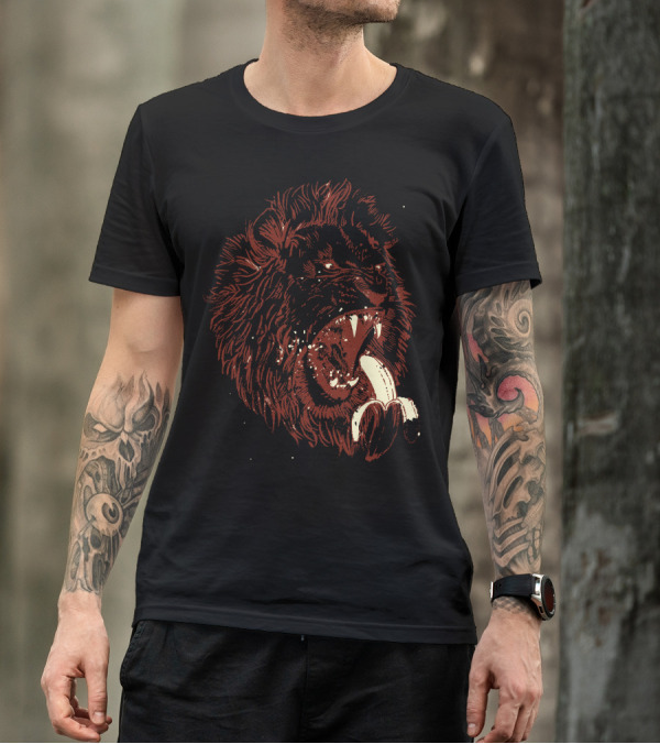 Banana Devouring Fierce Lion T-Shirt