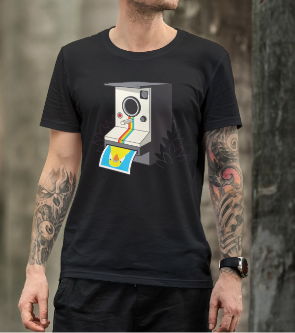 Bird Booth Vintage Camera Snapshot Bird от Polaroid T-Shirt