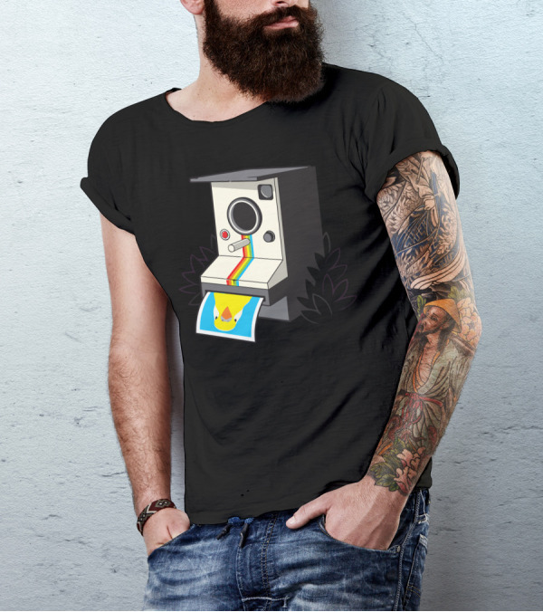 Bird Booth Vintage Camera Snapshot Bird от Polaroid T-Shirt