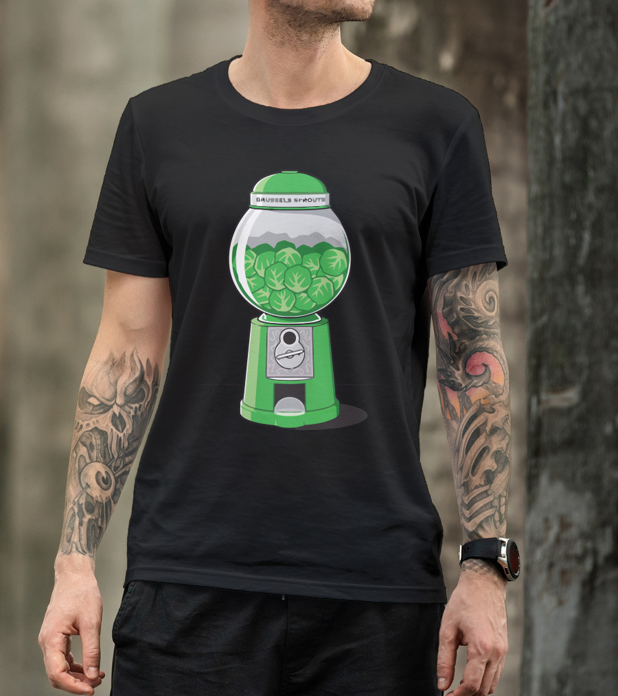 Brussels Sprout Bubble Gum Dispenser Machine T-Shirt