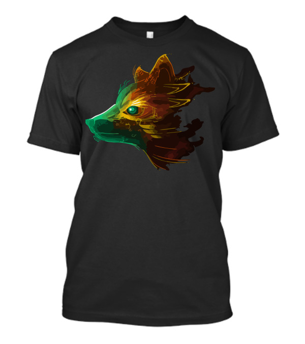 Byte Wolf In Vibrant Colors T-Shirt