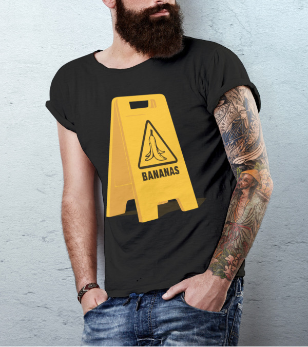 Caution Sign Bananas T-Shirt