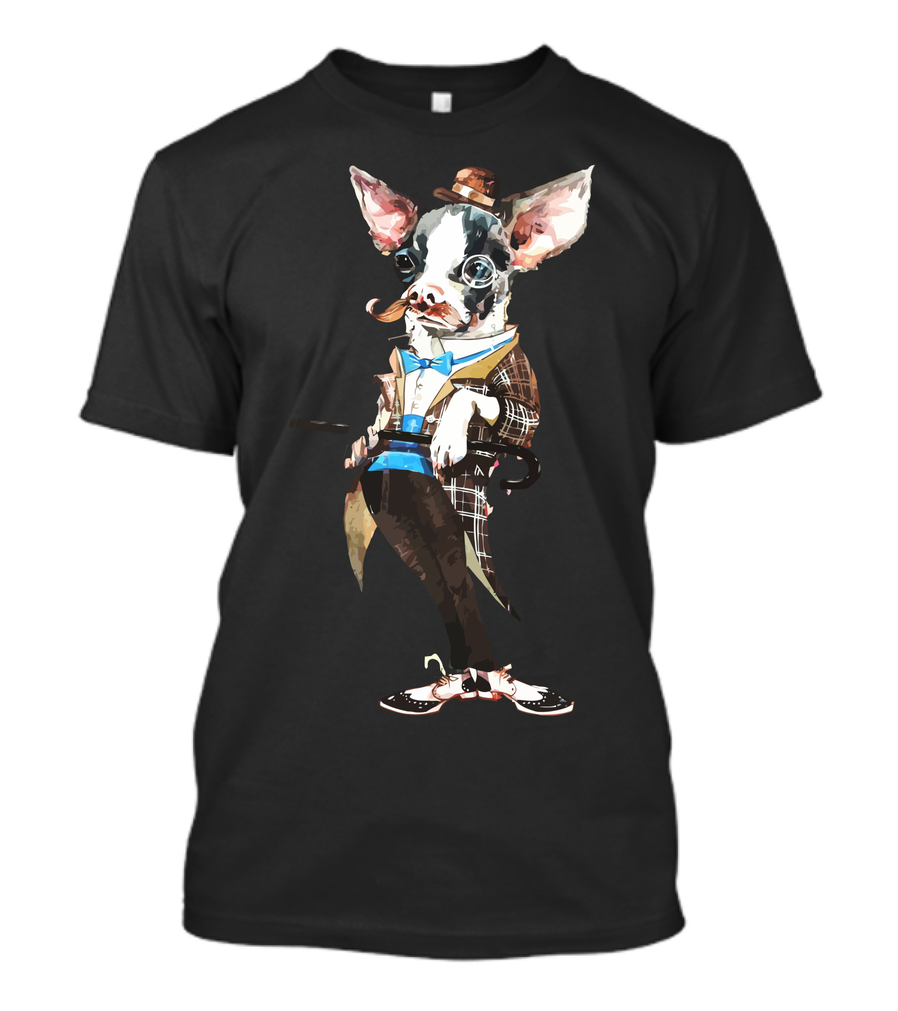 Chrome Keep Dapper Chihuahua In Suit And Bowler Hat T-Shirt