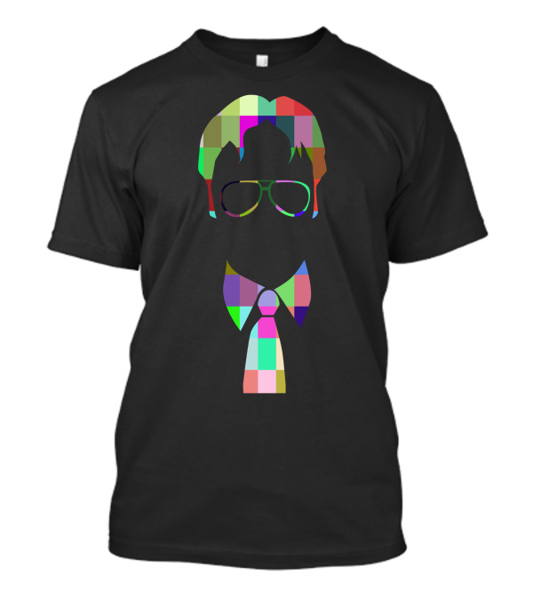Dwight Schrute Office Character Glasses Tie Patchwork T-Shirt