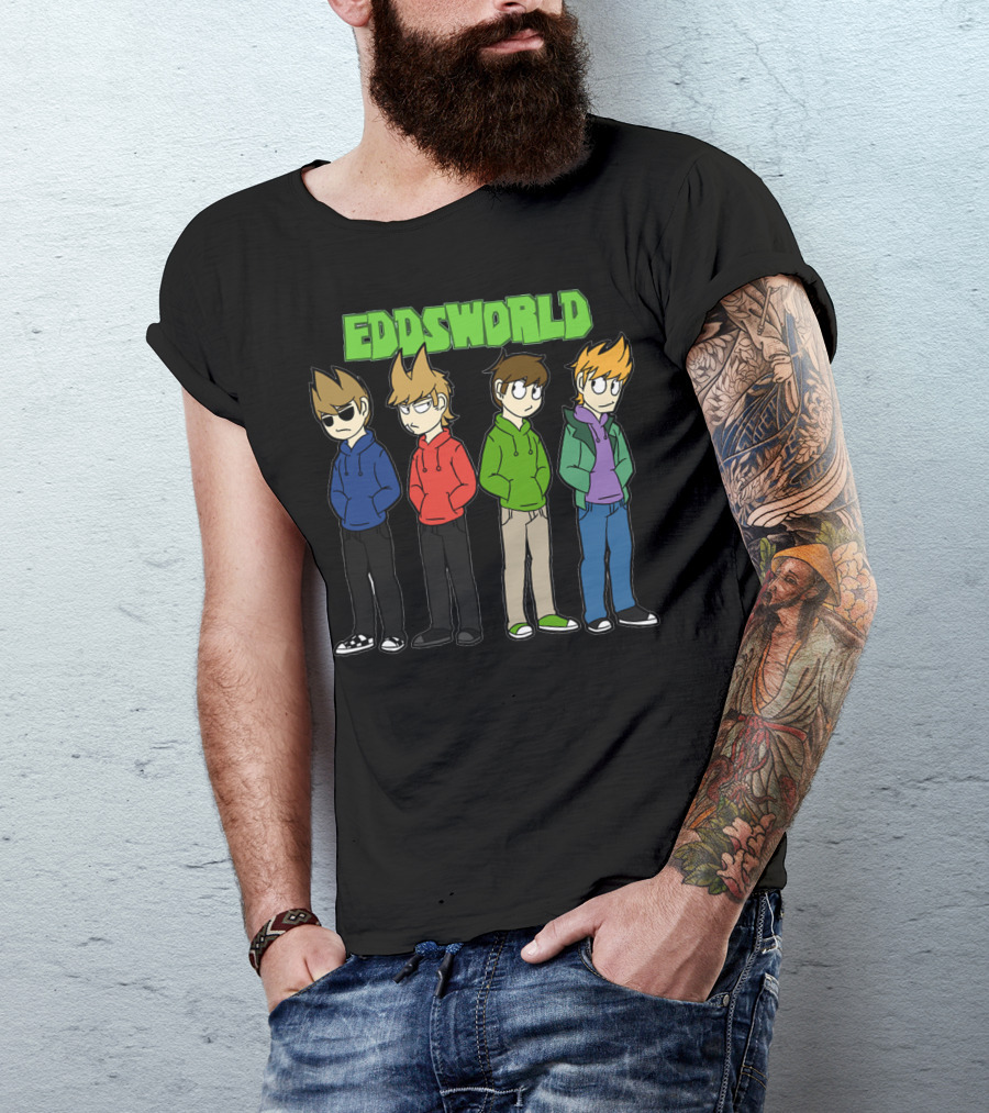 EDDSWORLD Characters In Colorful Hoodies T-Shirt