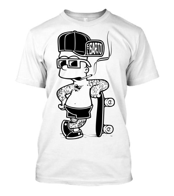 El Barto Skateboard Graffiti T-Shirt