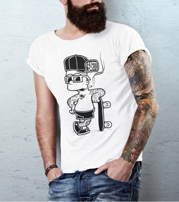 El Barto Skateboard Graffiti T-Shirt