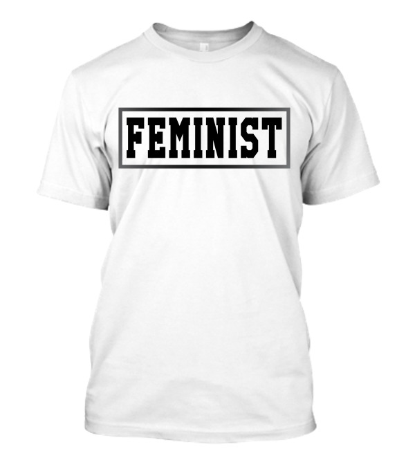 Feminist Bold Black Block Lettering Rectangular T-Shirt