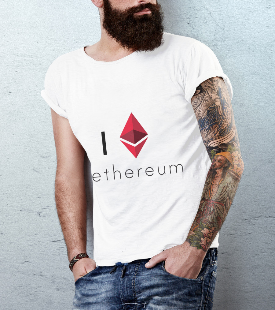 I Love Ethereum Red T-Shirt