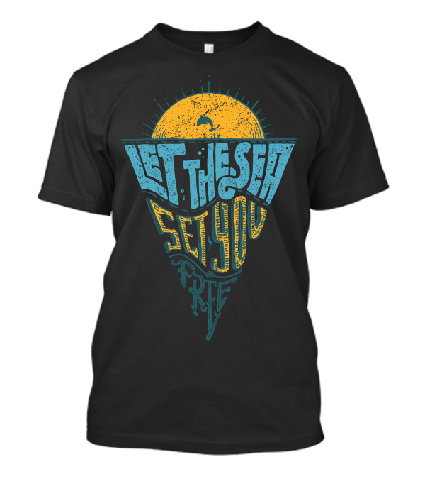 Let The Sea Set You Free Sun Triangle T-Shirt