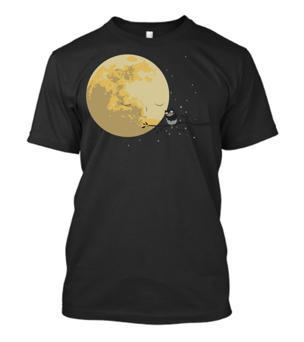 Sleeping Moon With Bird And Stars T-Shirt