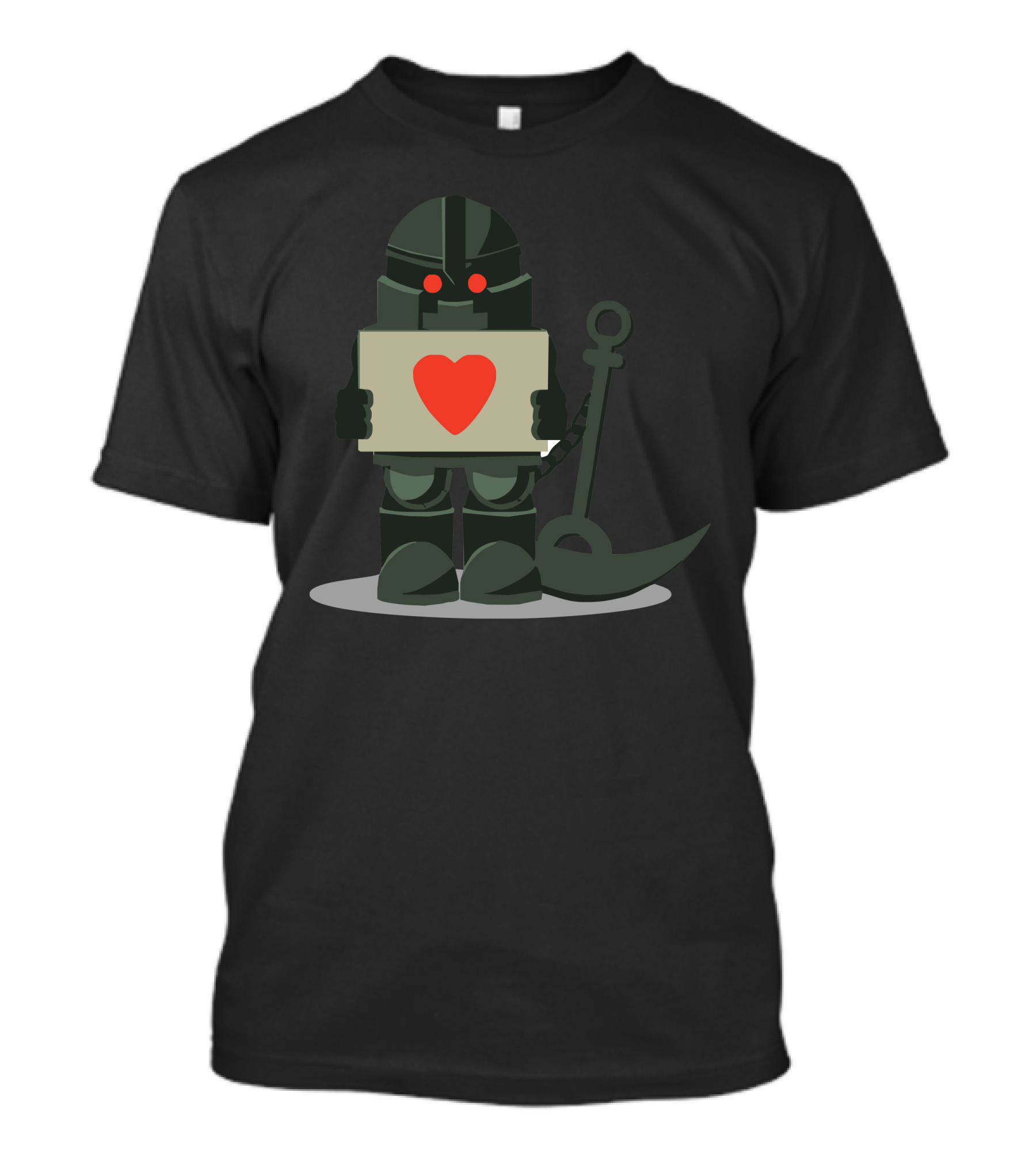 Nautilus Love Heart Robot With Anchor T-Shirt
