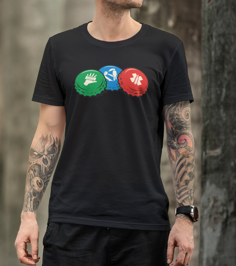 Nazi Zombies Perk-a-Cola Juggernog Speed Cola Double Tap Bottle Caps T-Shirt