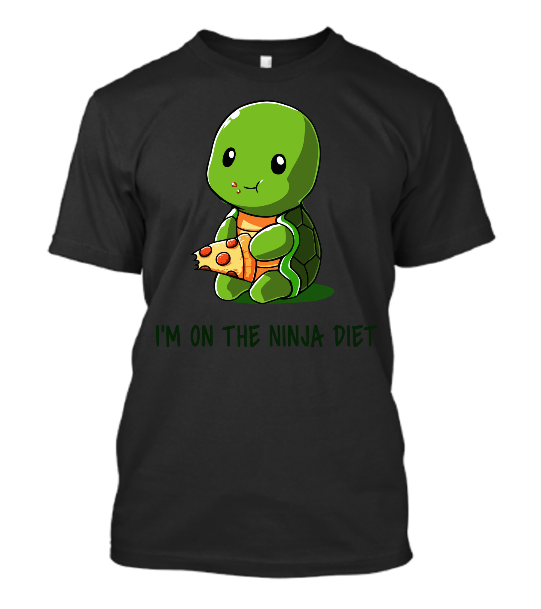 I'm On The Ninja Diet Cute Turtle Eating Pizza T-Shirt