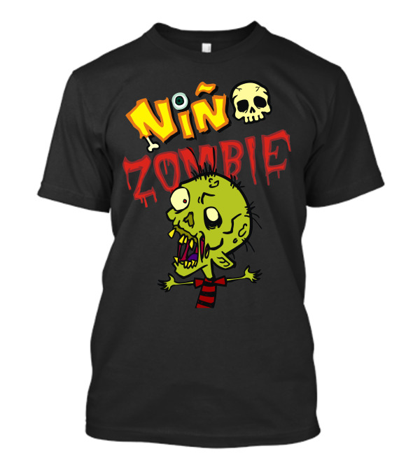 Niño Zombie Skull Cartoon Character T-Shirt